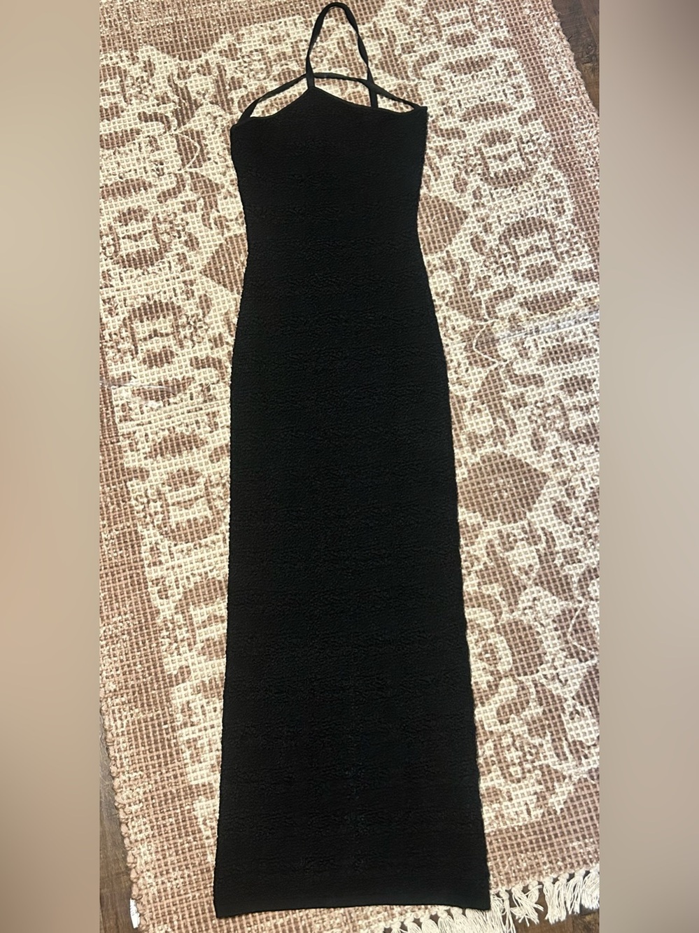 Ronny Kobo Collection Black Strappy Maxi Dress